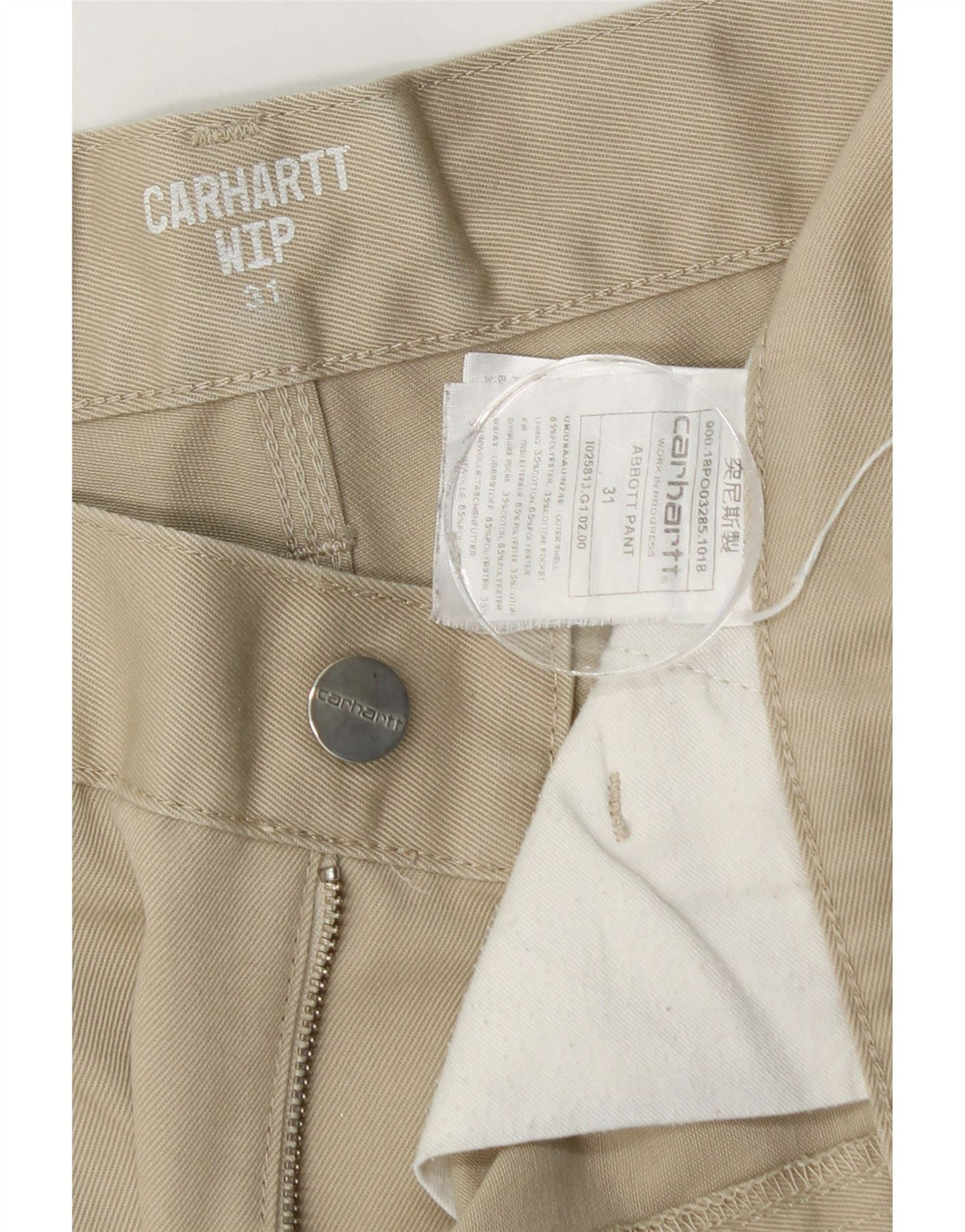 Carhartt Herren Slim Chino-Hose W31 L25 Beige Polyester