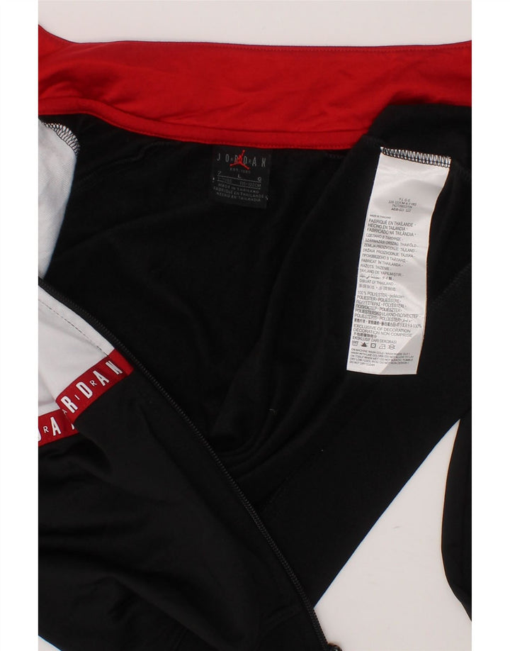 JORDAN Boys Tracksuit Top Jacket 6-7 Years Large  Black Colourblock Vintage Jordan and Second-Hand Jordan from Messina Hembry 