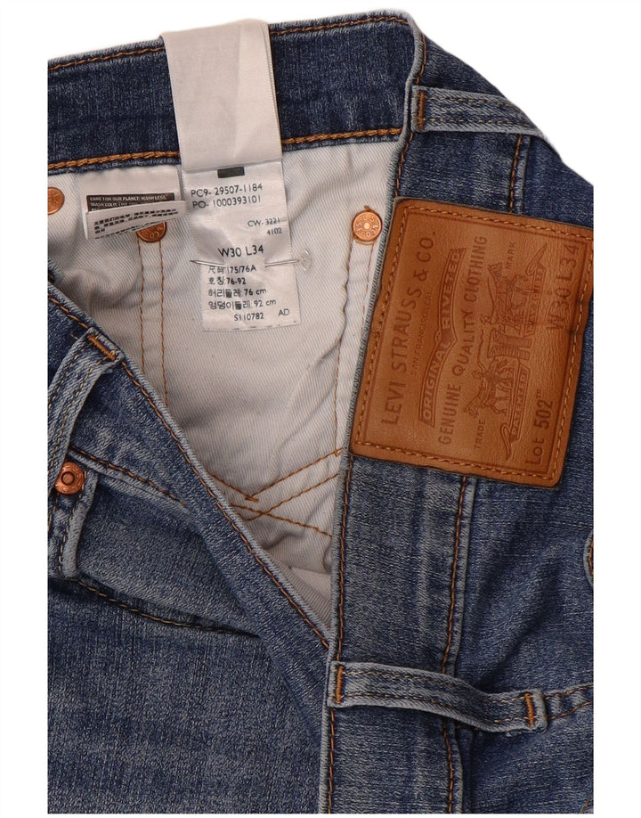 Levi's Herren 502 Tapered Jeans W30 L34 Blaue Baumwolle