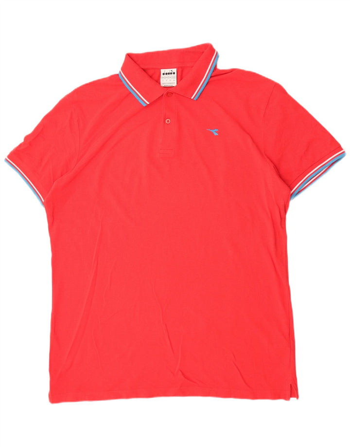 Diadora Herren Poloshirt 3XL Rote Baumwolle