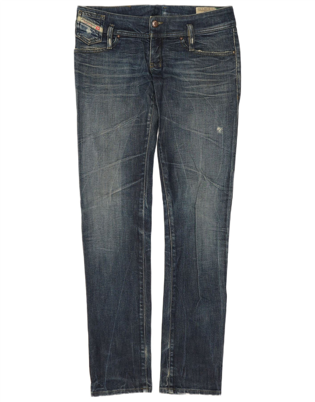DIESEL Damen Slim Jeans W28 L32 Marineblaue Baumwolle
