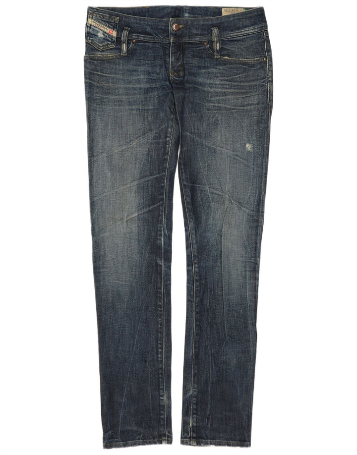 DIESEL Damen Slim Jeans W28 L32 Marineblaue Baumwolle