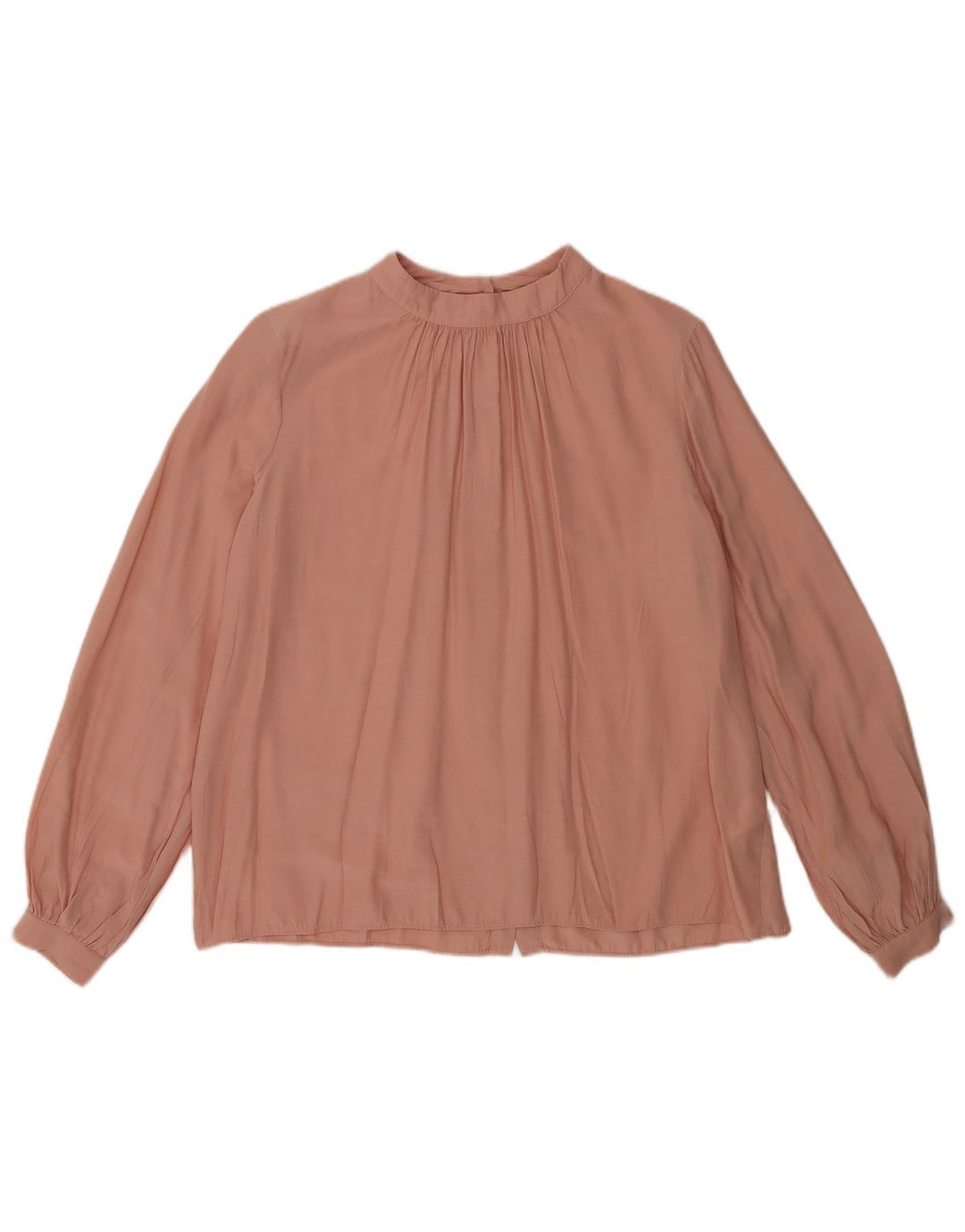 WAREHOUSE Womens Long Sleeve Shirt Blouse UK 12 Medium Pink Viscose