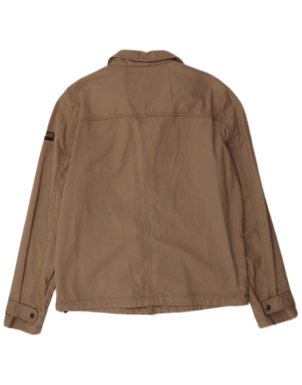 Napapijri Damen Bomberjacke UK 18 XL Beige Baumwolle
