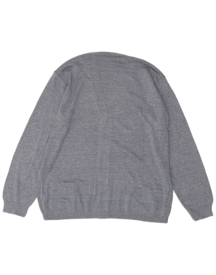 Rodes Herren-Cardigan-Pullover 2XL Blaues Argyle/Diamant-Acryl