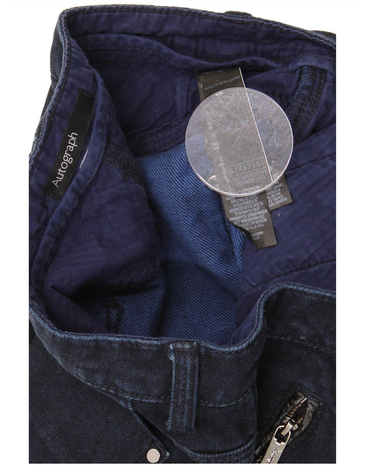 MARKS & SPENCER Damen-Jeansrock Autograph UK 12 Medium W30 Marineblau