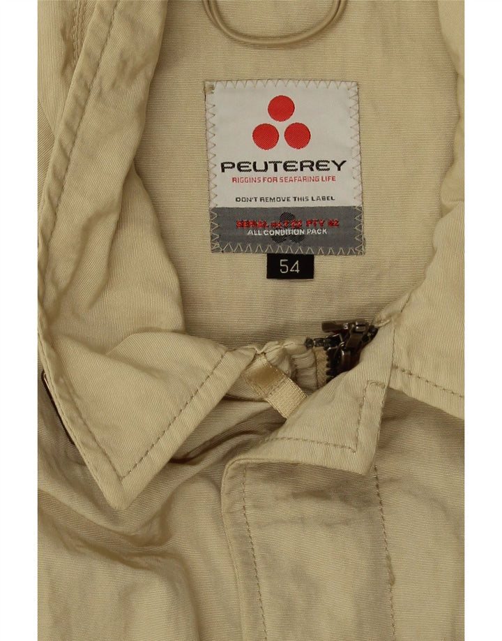 PEUTEREY Damen Crop Bomberjacke IT 54 3XL Beige Polyamid