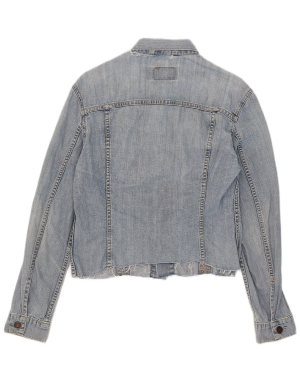 Levi's Crop Jeansjacke für Mädchen, 10–11 Jahre, mittelblaue Baumwolle