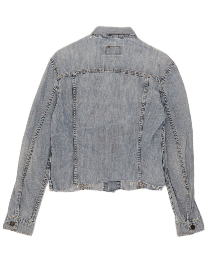 Levi's Crop Jeansjacke für Mädchen, 10–11 Jahre, mittelblaue Baumwolle