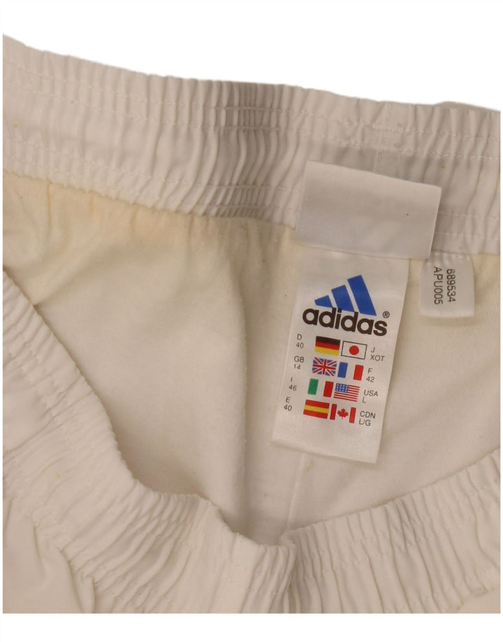 Adidas Damen Trainingshose UK 14 Large Weiß Polyester