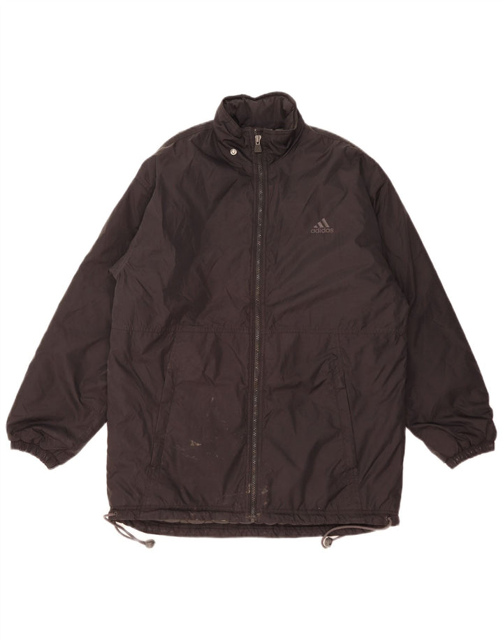 Adidas Jungen Graphic Wattierter Mantel 15-16 Jahre Schwarzes Polyamid