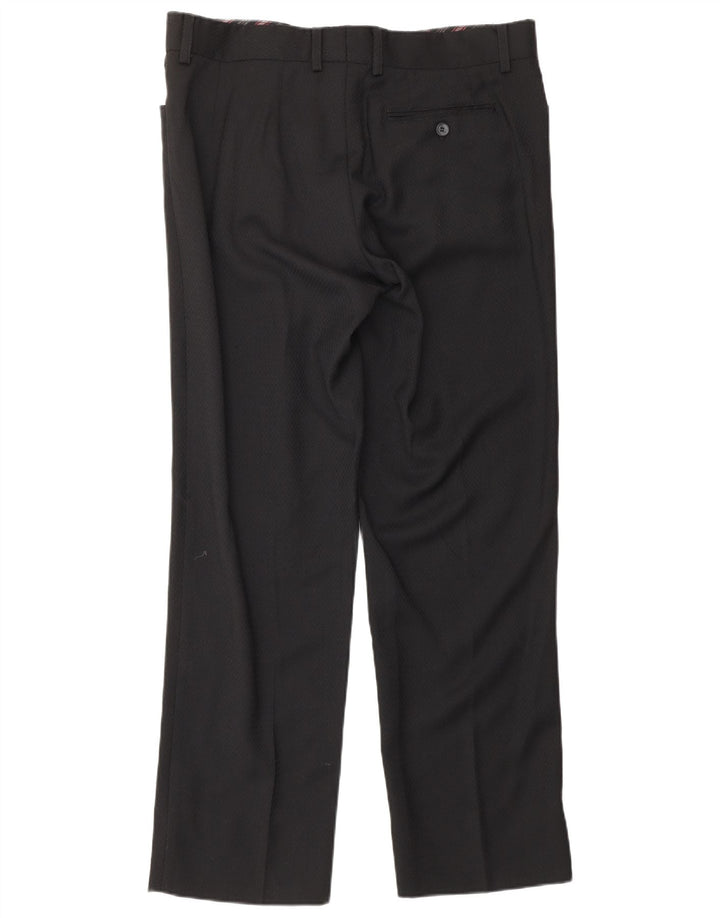 DOLCE & GABBANA Herren 2-teiliger Anzug IT 50 Large W36 L31 Schwarze Schurwolle