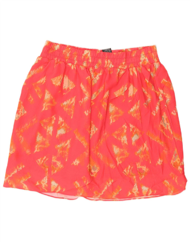 MOSSIMO Damen-Minirock, Größe L, W32, rosa, geometrisch, Polyester