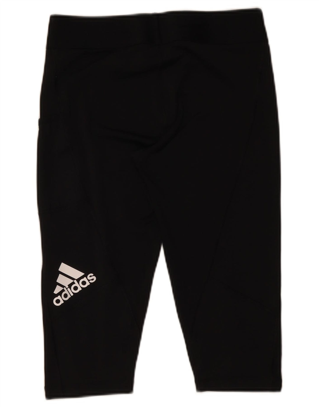 ADIDAS Damen Graphic Capri Leggings UK 12/14 Medium Schwarz