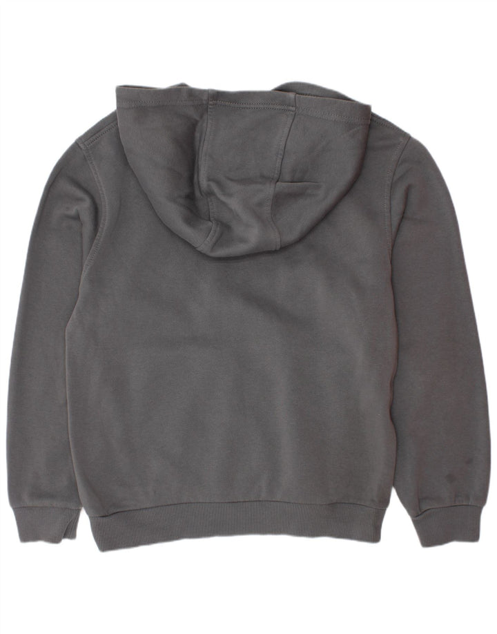 Nike Jungen-Pullover mit grafischem Kapuzenpullover, 10–11 Jahre, mittelgraue Baumwolle