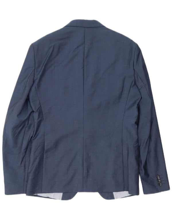 Zara Herren-Blazer mit maßgeschneiderter Passform und 2 Knöpfen, EU 50, mittleres Marineblau