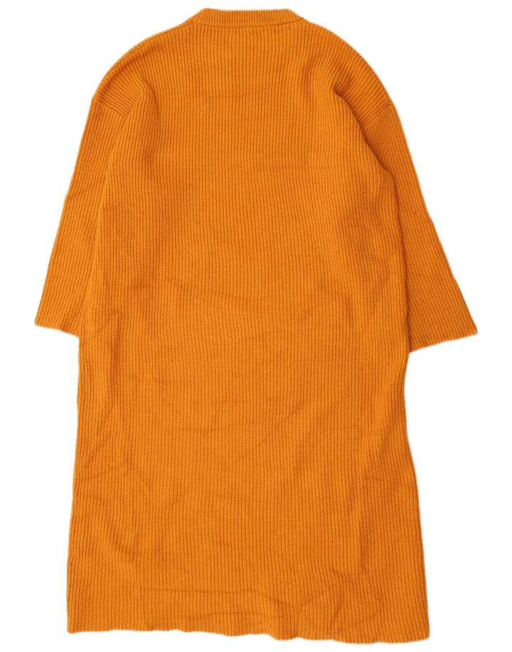 Zara Damen Übergroßes Pulloverkleid UK 14 Mittelorange