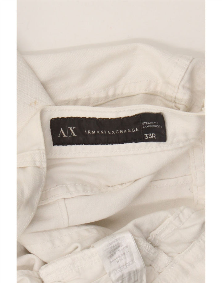 Armani Exchange Herren Slim Jeans W33 L28 Weiße Baumwolle
