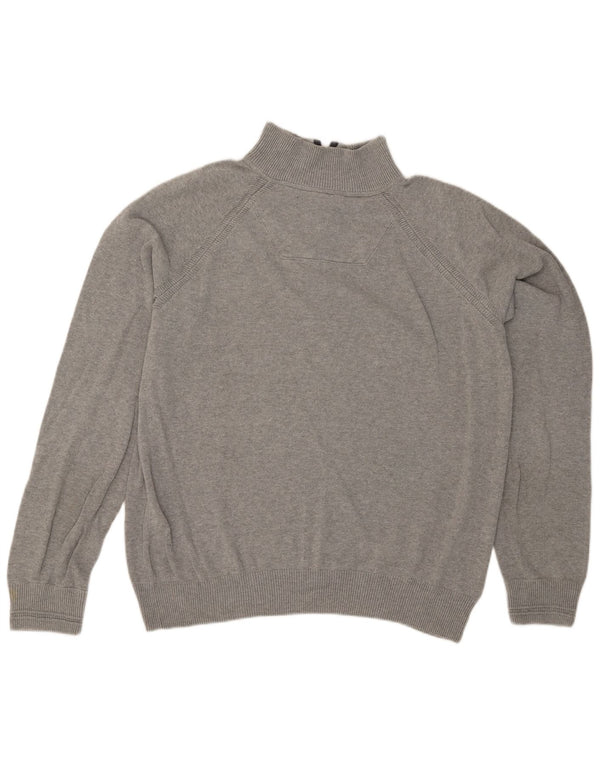 TIMBERLAND Herren-Pullover mit normaler Passform und Reißverschluss, XL, Grau