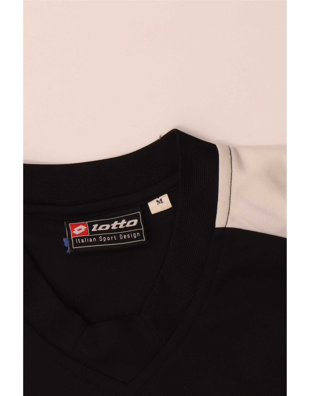 Lotto Herren Grafik T-Shirt Top Medium Schwarz Colourblock Polyester