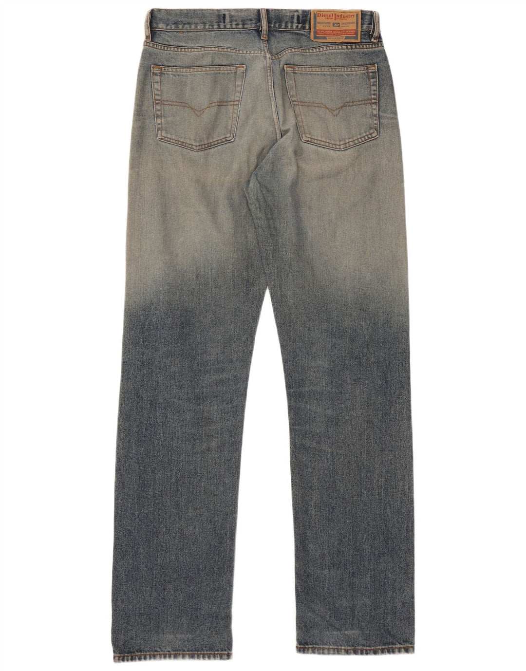 Diesel Herren Straight Jeans W33 L35 Blaue Baumwolle