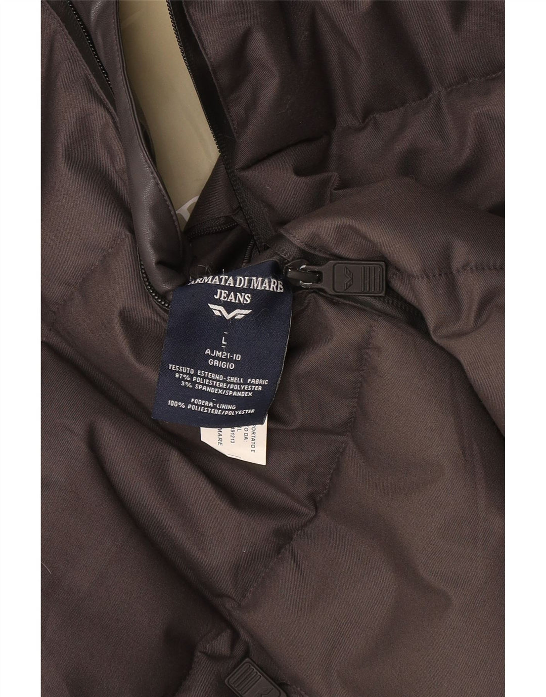 Armata Di Mare Mens Hooded Padded Jacket UK 40 Large Grey Polyester