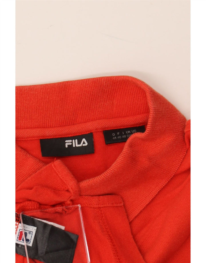 FILA Herren Poloshirt Small Orange Baumwolle