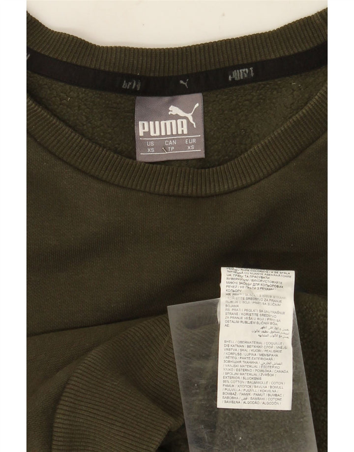 Puma Herren Grafik Sweatshirt Pullover XS Khaki Baumwolle