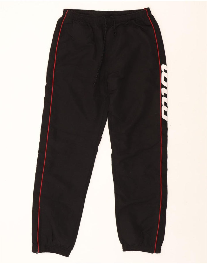 LOTTO Mens Graphic Tracksuit Trousers Joggers Medium  Black Polyester Vintage Lotto and Second-Hand Lotto from Messina Hembry 