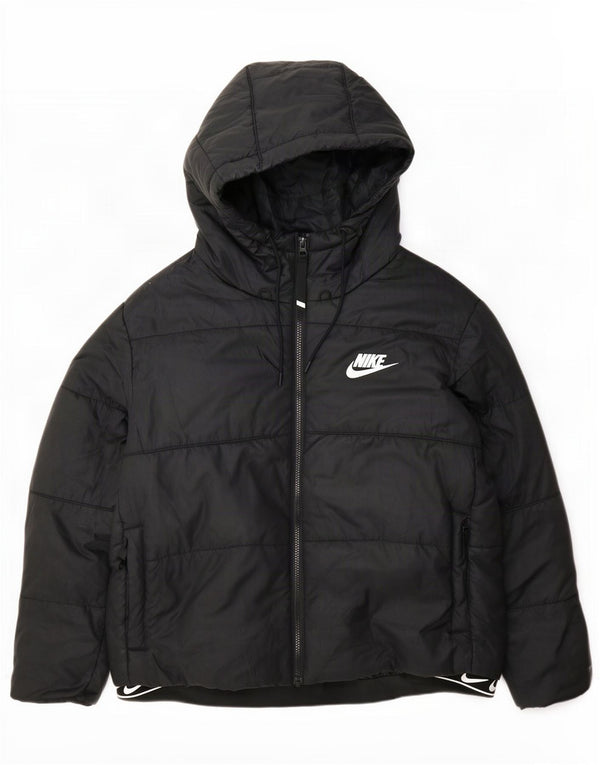 Nike Damen Therma-Fit Graphic Hooded Wattierte Jacke UK 18 XL Schwarz