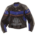 Akito Womens Graphic Leder Racer Jacke UK 12 Medium Black Colourblock
