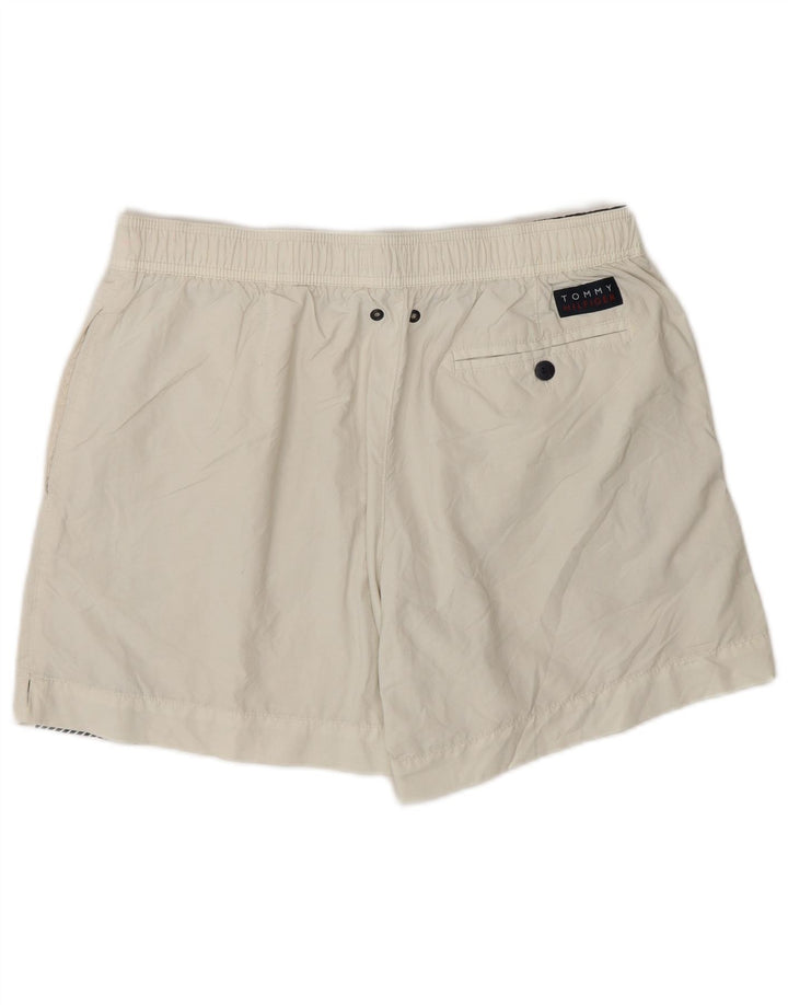 Tommy Hilfiger Herren Badeshorts mit Grafik, Mittelweiß