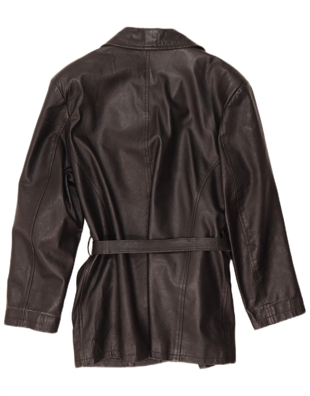 Vintage Damen Lederjacke UK 14 Mittelschwarzes Leder