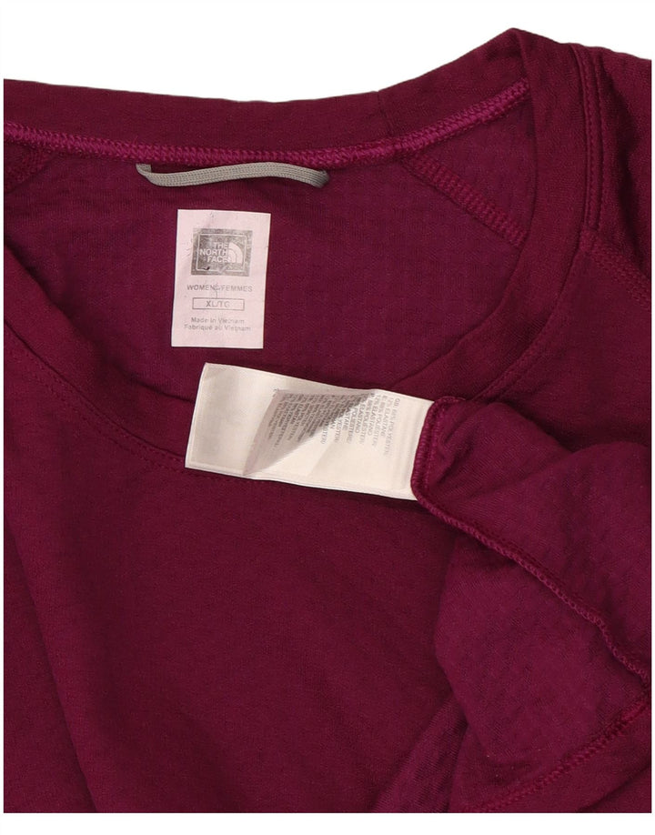 The North Face Damen Top Langarm UK 18 XL Lila Polyester