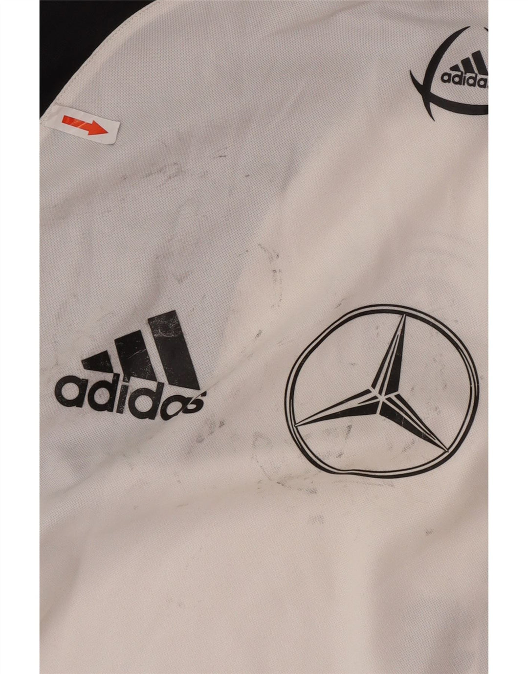 Adidas Herren Grafik T-Shirt Top UK 40/42 Mittelweiß Colourblock Polyester