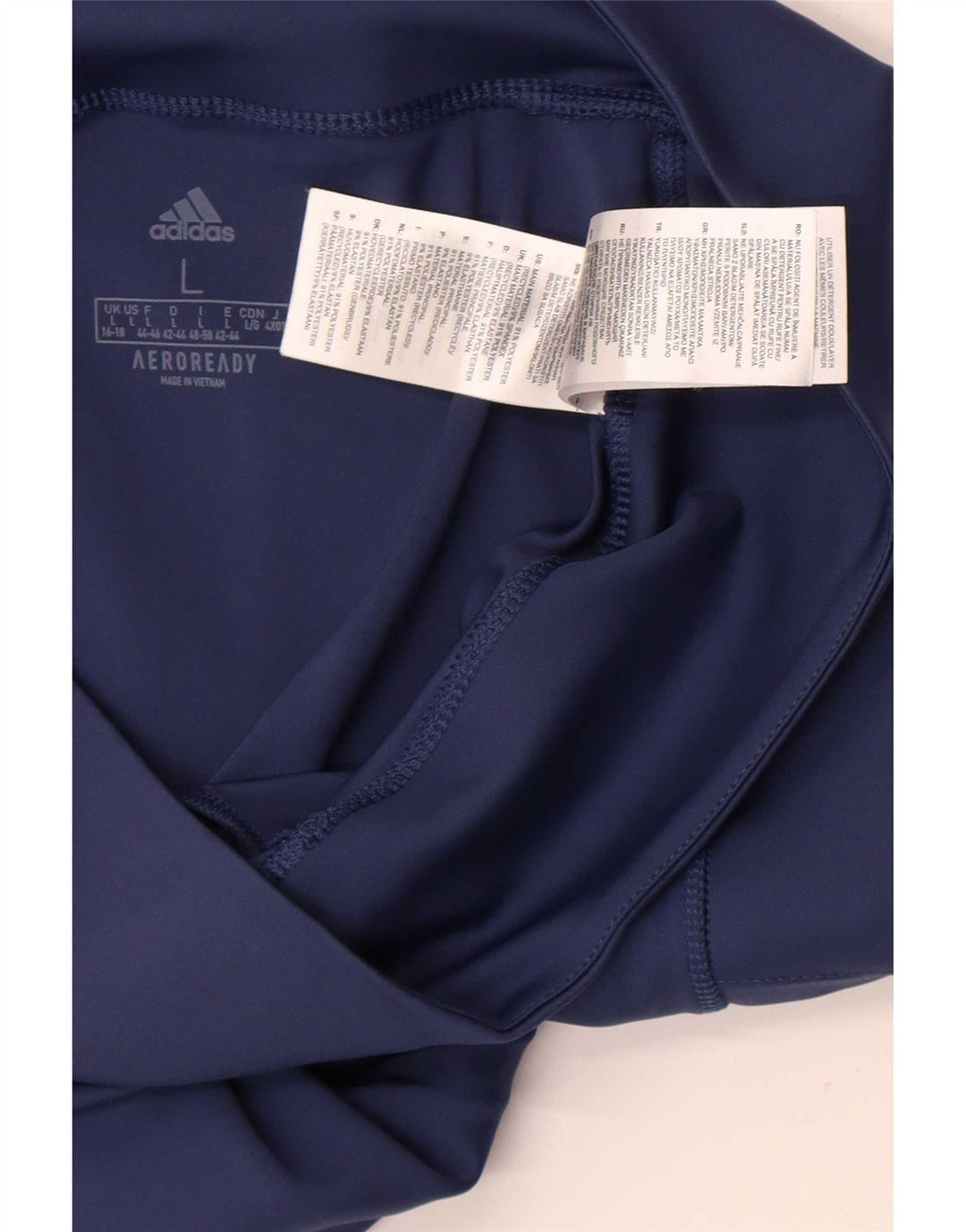 Adidas Damen Aeroready Leggings UK 16 Large Marineblau Polyester