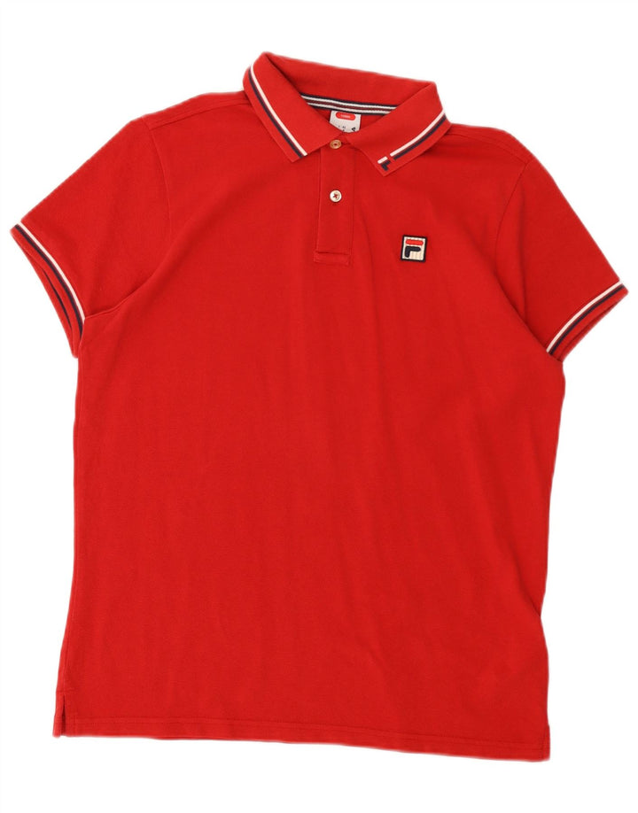 Fila Herren Poloshirt XS Rote Baumwolle