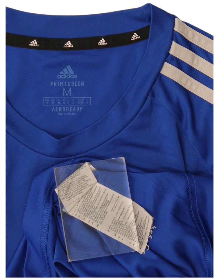 Adidas Herren Aeroready T-Shirt Top Mittelblaues Polyester