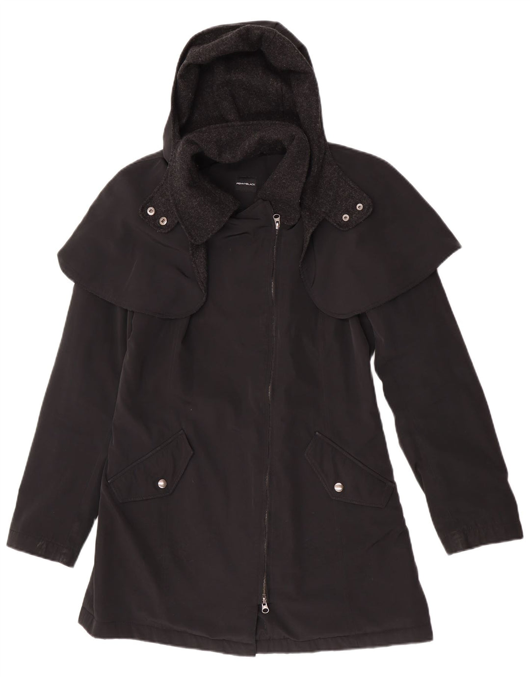 Penny Black Capelet-Mantel mit Kapuze für Damen, UK 10, Größe S, Schwarz