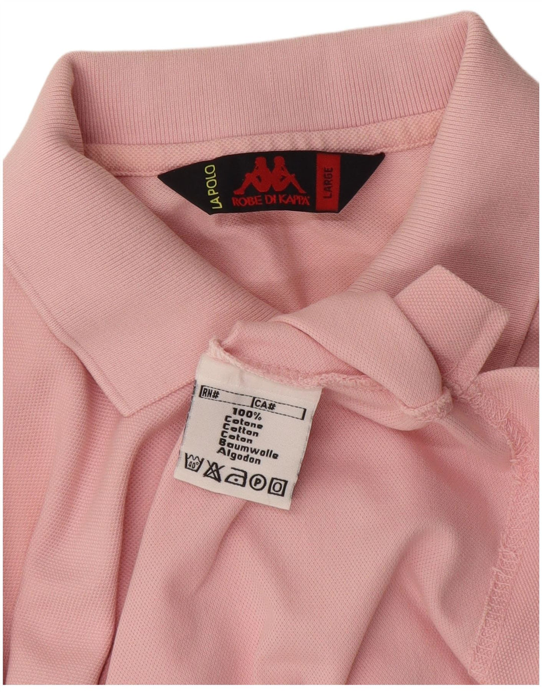 Kappa Herren-Poloshirt, groß, rosa Baumwolle