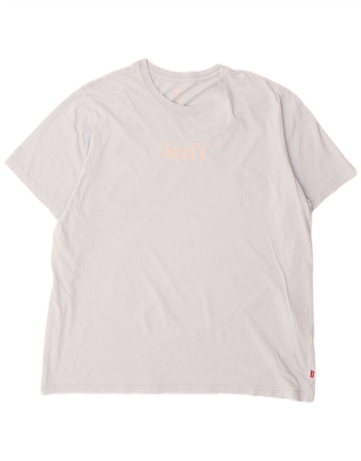 Levi's Herren Relaxed Graphic T-Shirt Top Large Blau Baumwolle