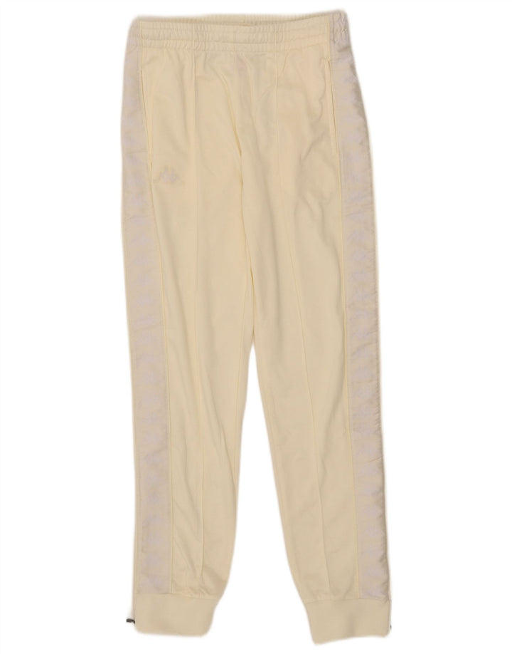 Kappa Herren Grafik-Trainingshose, Jogginghose, XS, Off-White-Polyester