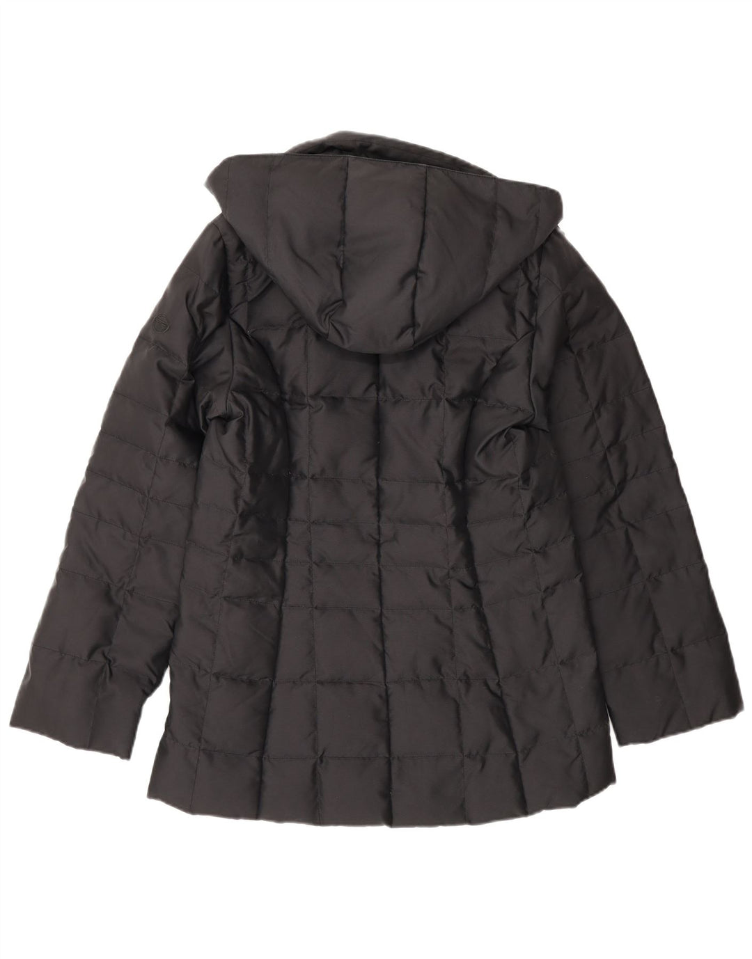 Sergio Tacchini Damen Wattierte Jacke mit Kapuze UK 6 XS Schwarz Polyamid