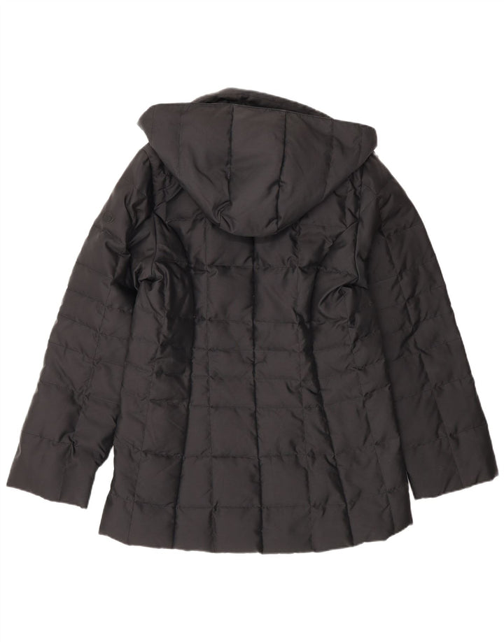Sergio Tacchini Damen Wattierte Jacke mit Kapuze UK 6 XS Schwarz Polyamid