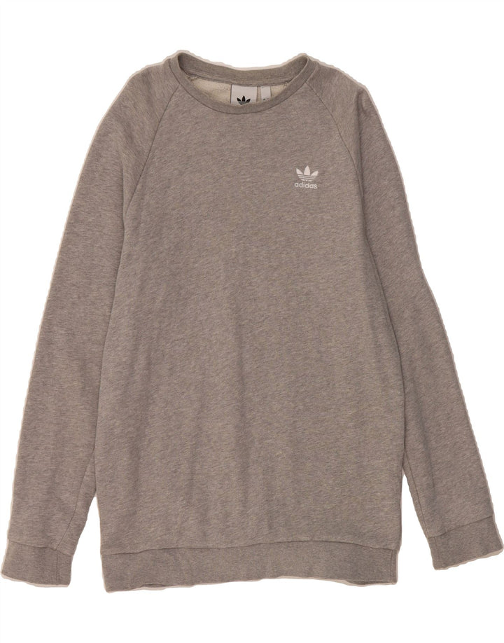 ADIDAS Mens Sweatshirt Jumper Medium Grey Cotton Vintage Adidas and Second-Hand Adidas from Messina Hembry 