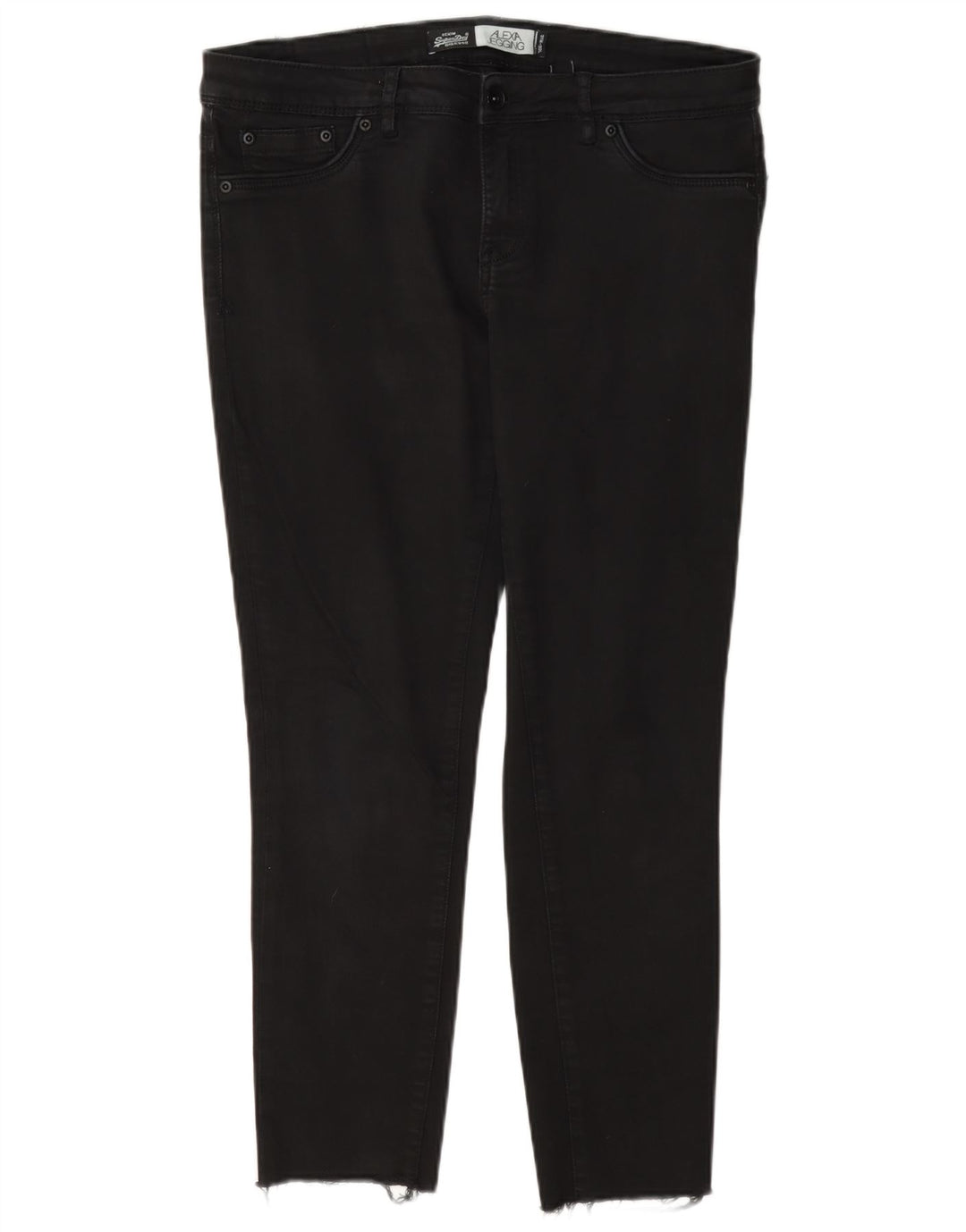 Superdry Damen Alexia Jegging Jeans W31 L26 Schwarz Baumwolle