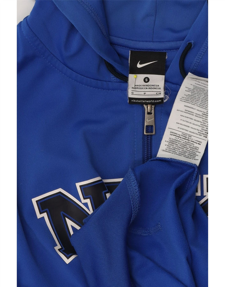 Nike Herren-Kapuzenpullover mit grafischem Reißverschluss, klein, blau, Polyester