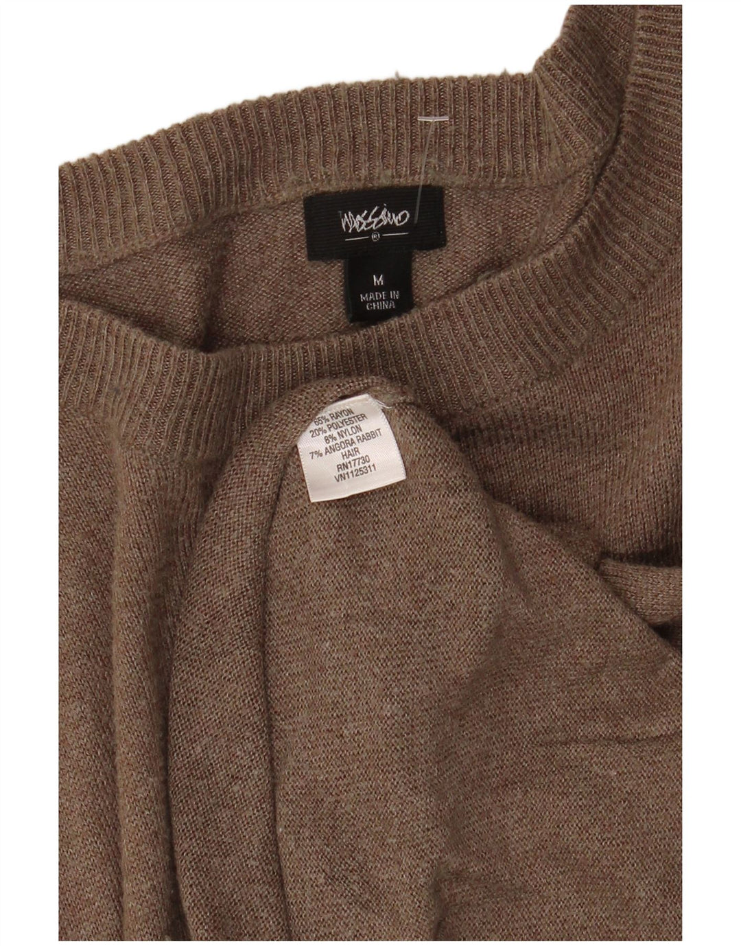 Mossimo Damen-Pullover mit U-Boot-Ausschnitt, UK 12, Mittelbraun, Viskose