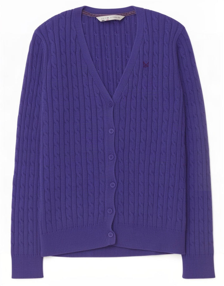 Crew Clothing Damen-Cardigan-Pullover UK 12 Mittelblau