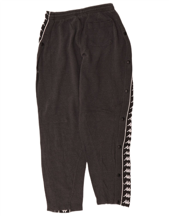 Kappa Herren-Trainingshose mit Grafik, mittelgraue Colourblock-Baumwolle